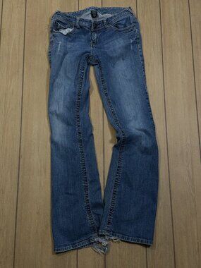 Y2K low rise bootcut flare jeans Aniya flap pocket juniors 9/10